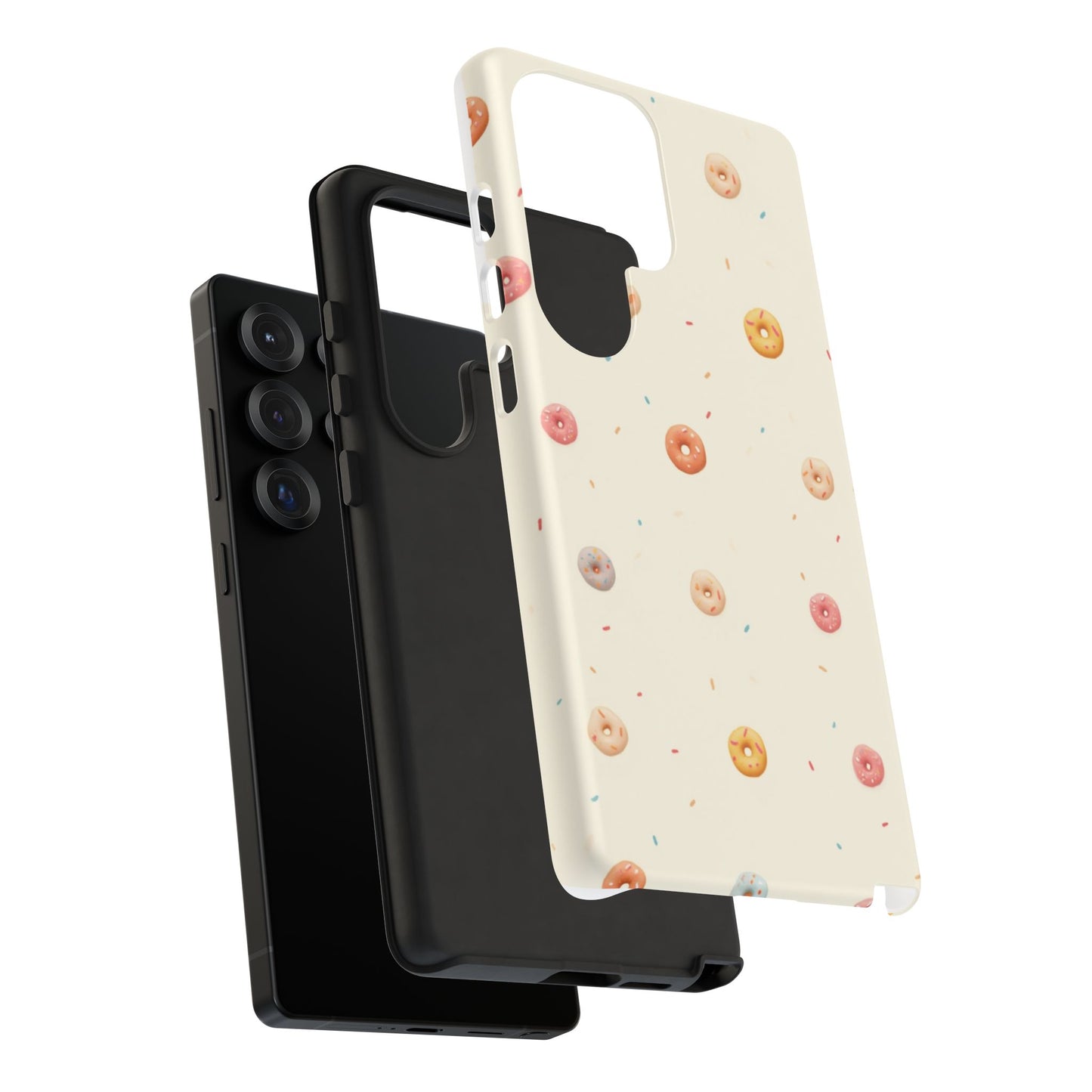 Donut Pattern Phone Case, Cute Phone Cover for Food Lovers, Fun Gift for Birthdays, Sweet Treats, Aesthetic Accessories
