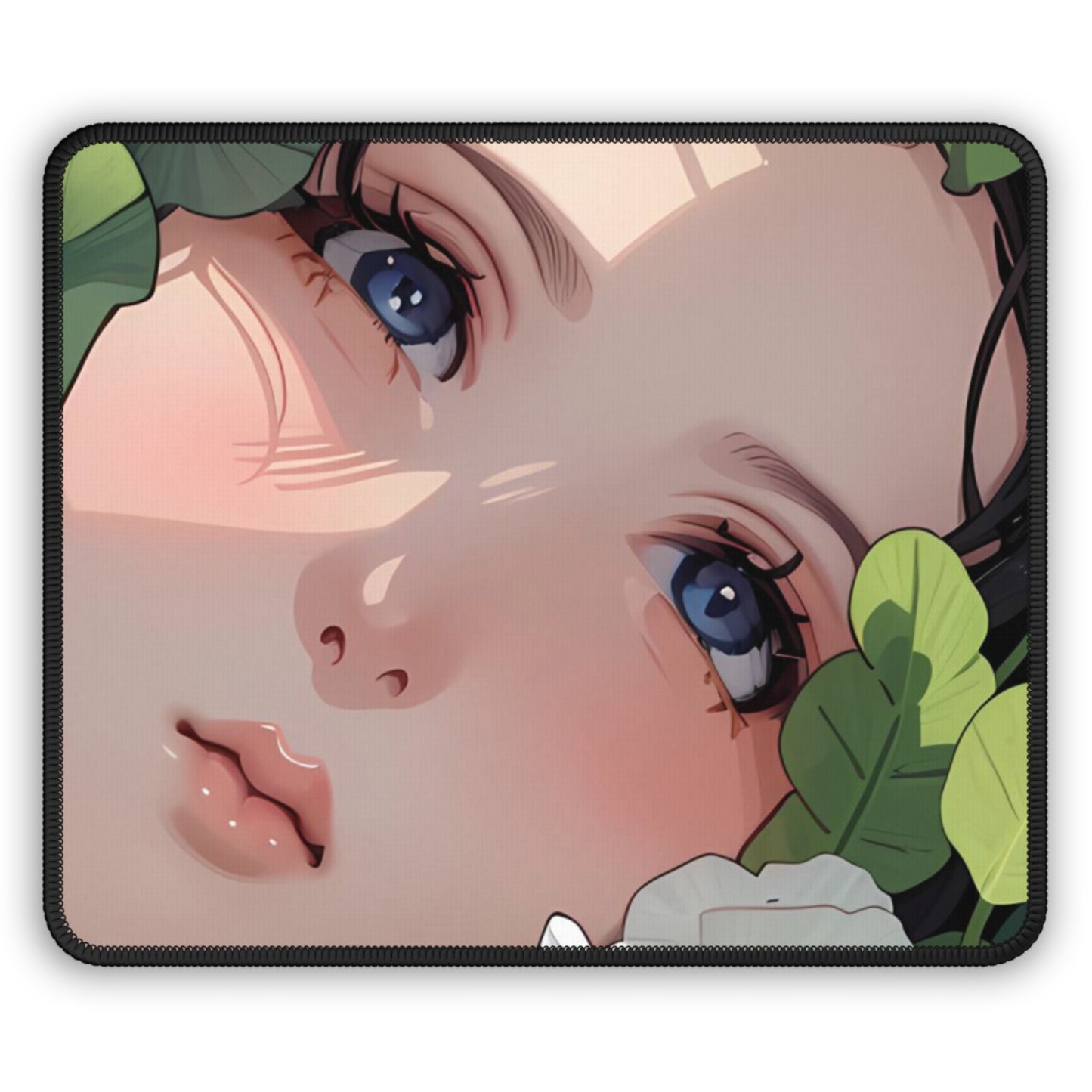 Aesthetic Gaming Mouse Pad with Floral Design, Anime Desk Accessory, Cute Gamer Gift, Office Décor, Unique Mousepad