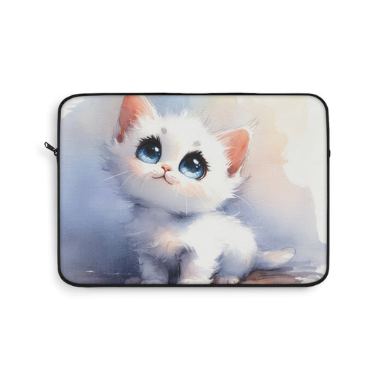 Adorable Cat Laptop Sleeve, Cute Cat Computer Case, Cat Lover Gift, Pet-Themed Accessory, Fun Laptop Bag
