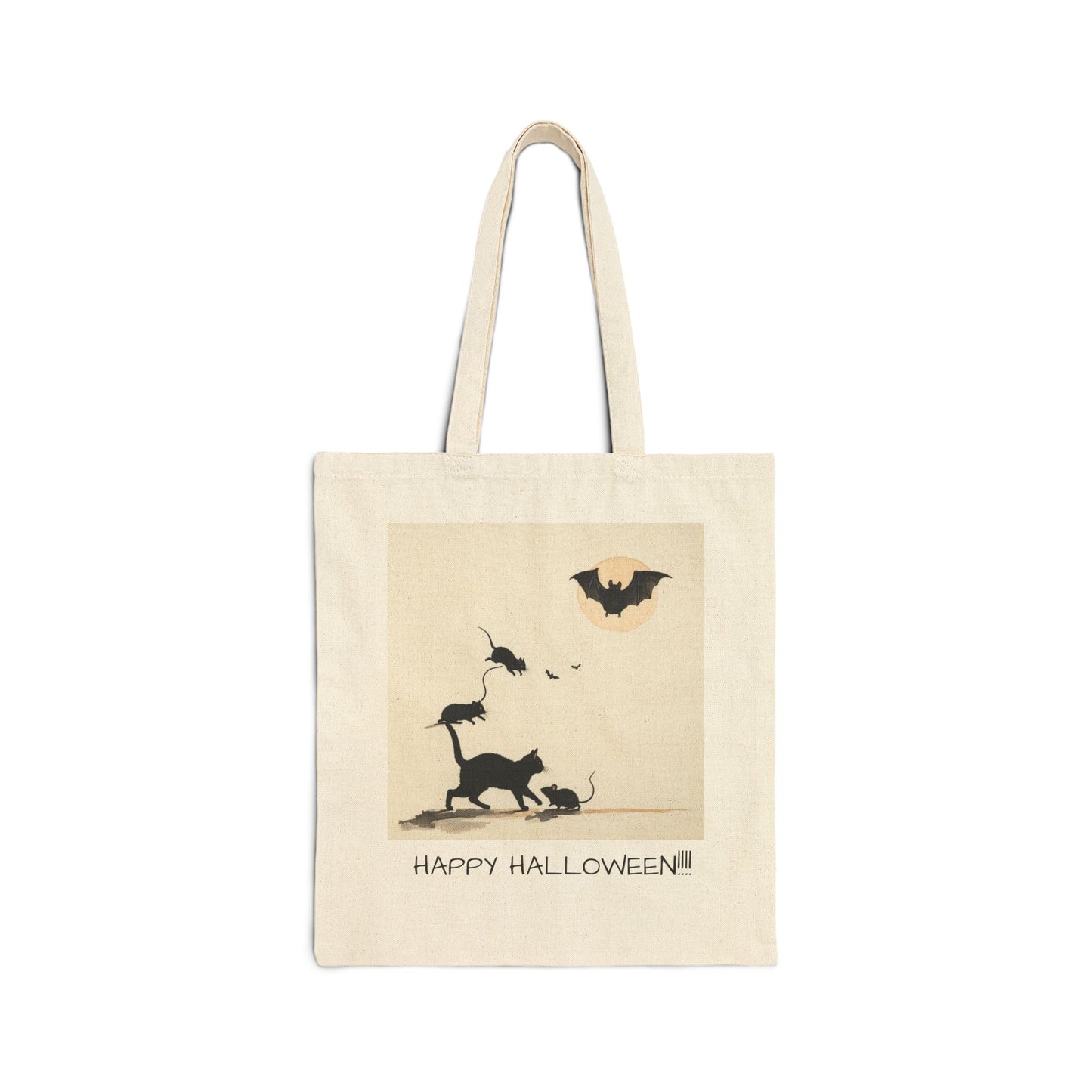 Whimsical Witch Tote Bag, Eco-Friendly Reusable Shopping Bag, Halloween Gift, Cute Cat Tote, Magical Canvas Bag
