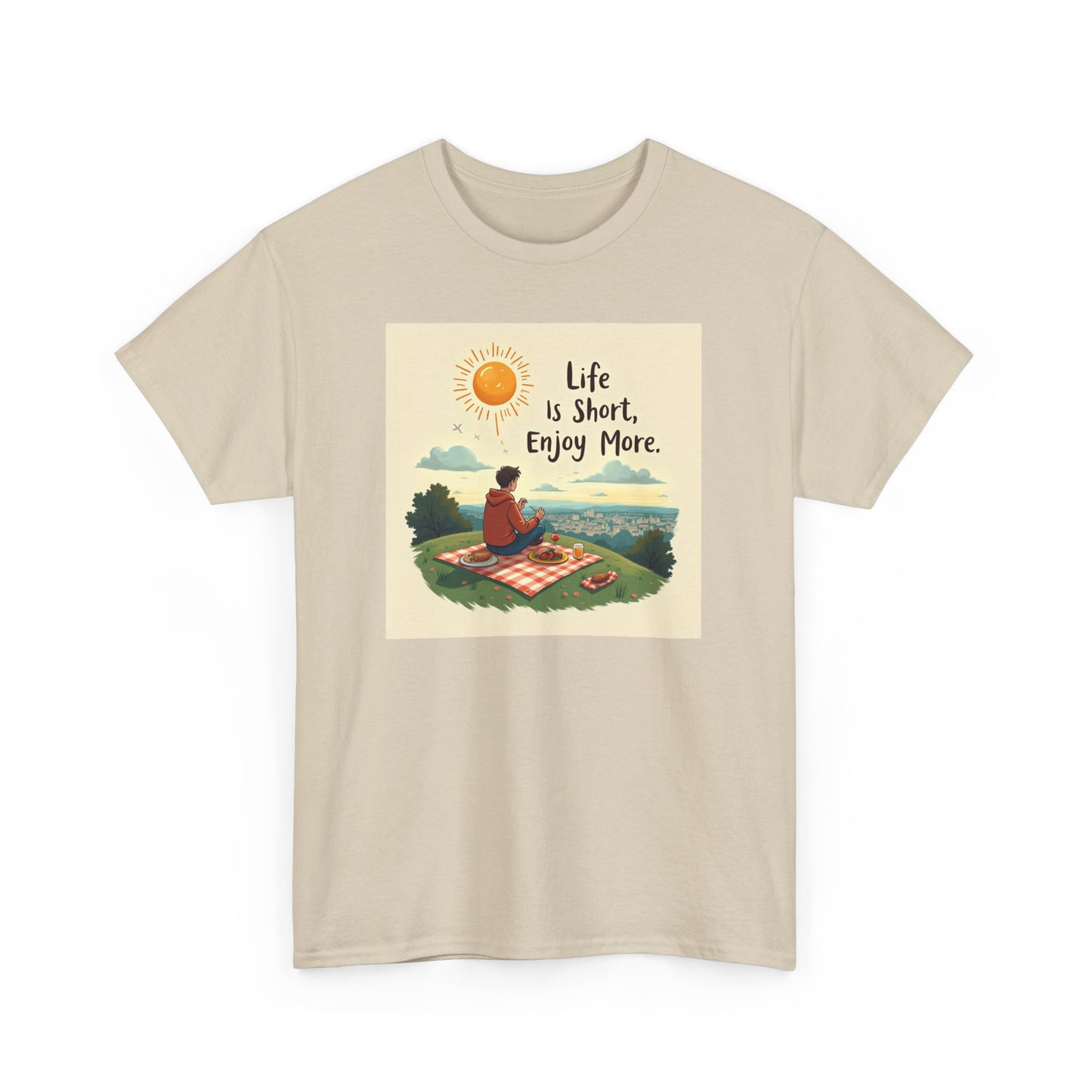 Life is Short Motivational Tee, Unisex Tee, Relaxation Shirt, Gift for Mindfulness, Inspirational Cotton T-Shirt