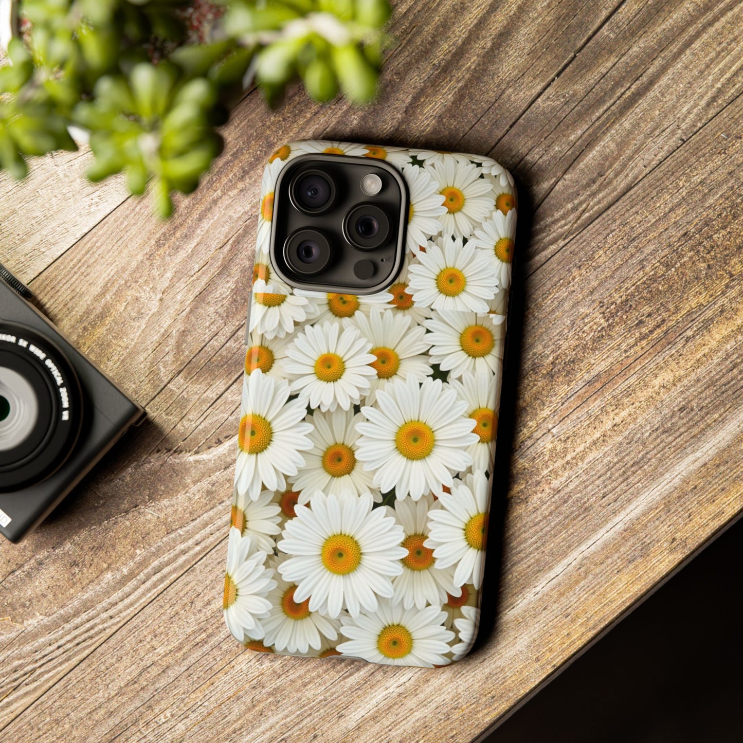 Floral Phone Case, Tough Cases, Daisy Pattern, Nature Lover Gift, Spring Accessory, Stylish Protection