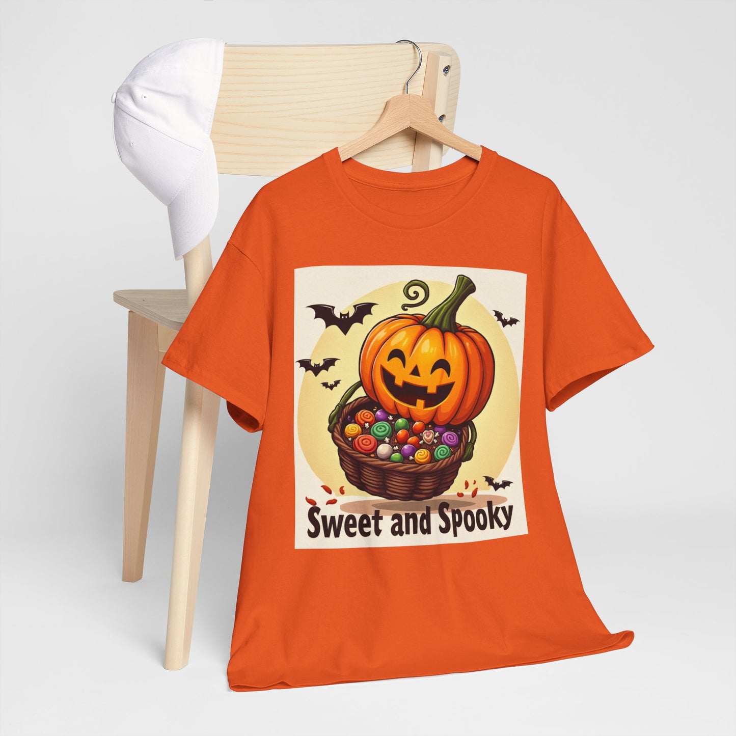 Sweet and Spooky Halloween Tee, Unisex Cotton Shirt for Fall, Pumpkin Lover's Gift, Trick or Treat Top, Halloween Party Wear