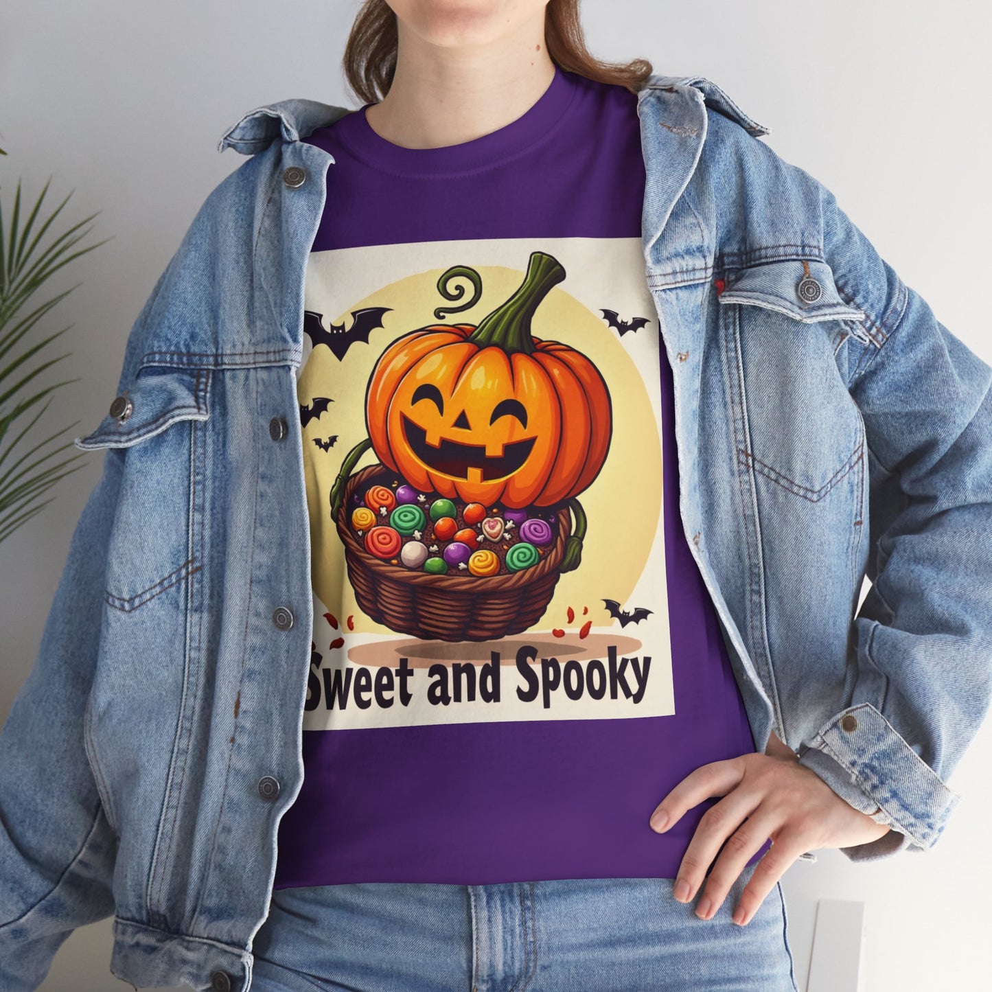 Sweet and Spooky Halloween Tee, Unisex Cotton Shirt for Fall, Pumpkin Lover's Gift, Trick or Treat Top, Halloween Party Wear