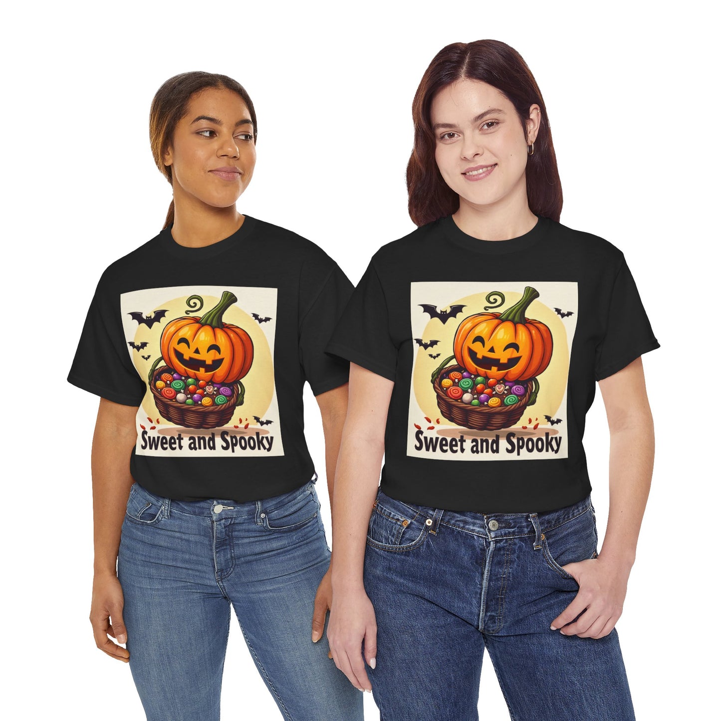 Sweet and Spooky Halloween Tee, Unisex Cotton Shirt for Fall, Pumpkin Lover's Gift, Trick or Treat Top, Halloween Party Wear