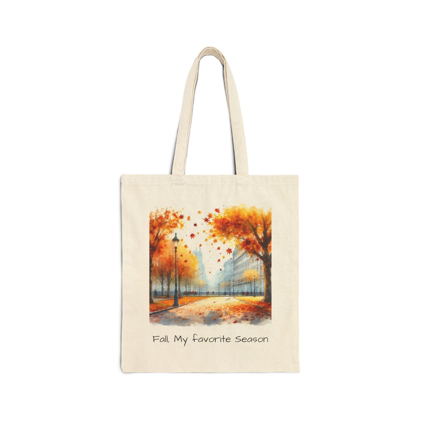 Fall-Themed Cotton Canvas Tote Bag, Autumn Tote, Eco-Friendly Bag, Seasonal Shopping Bag, Gift for Nature Lovers, Festival Accessory