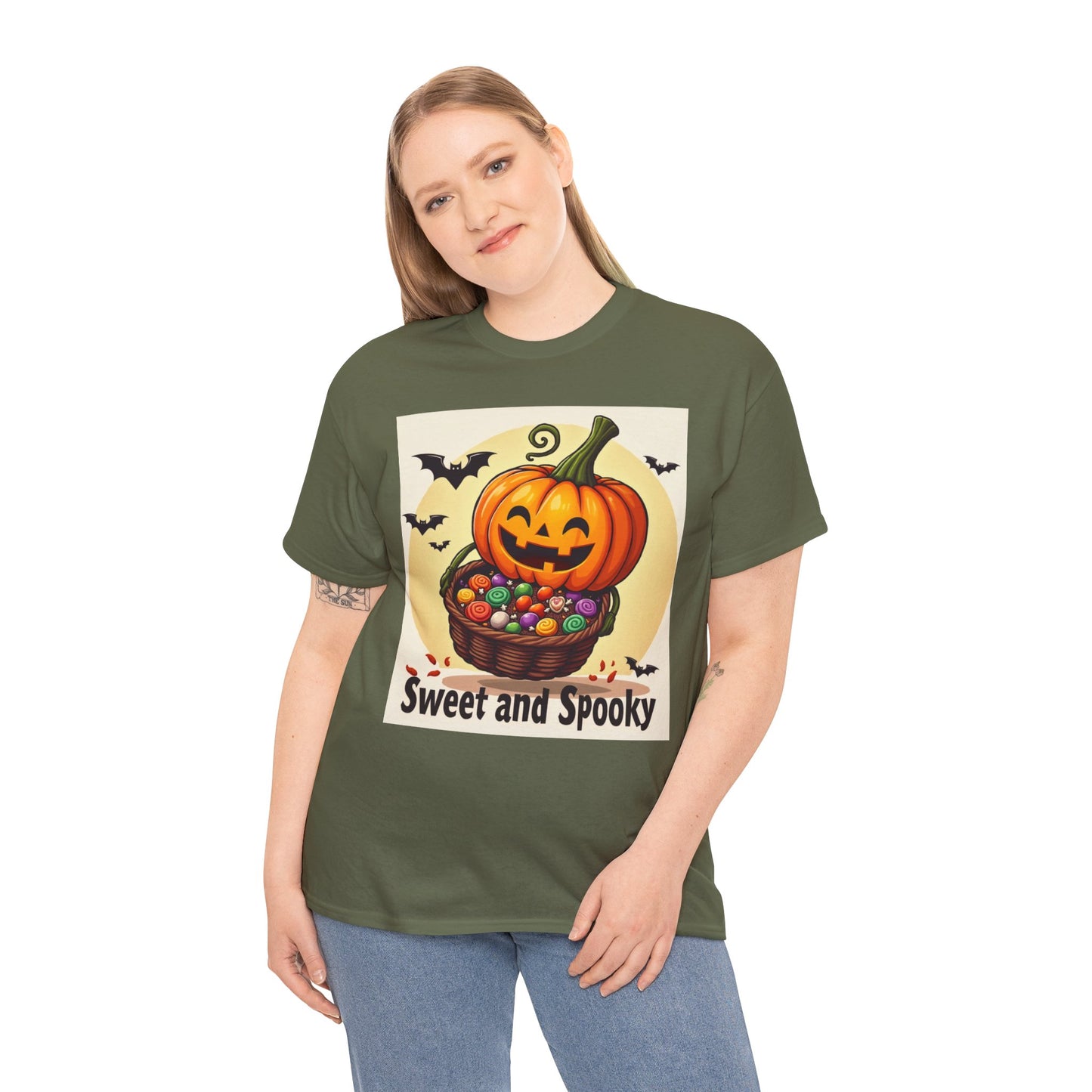 Sweet and Spooky Halloween Tee, Unisex Cotton Shirt for Fall, Pumpkin Lover's Gift, Trick or Treat Top, Halloween Party Wear