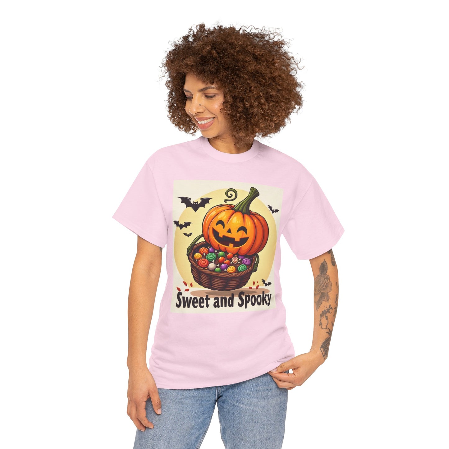 Sweet and Spooky Halloween Tee, Unisex Cotton Shirt for Fall, Pumpkin Lover's Gift, Trick or Treat Top, Halloween Party Wear