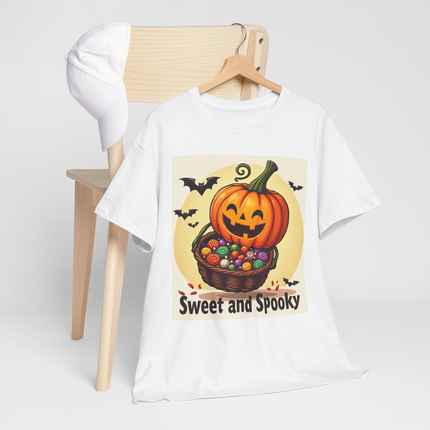 Sweet and Spooky Halloween Tee, Unisex Cotton Shirt for Fall, Pumpkin Lover's Gift, Trick or Treat Top, Halloween Party Wear