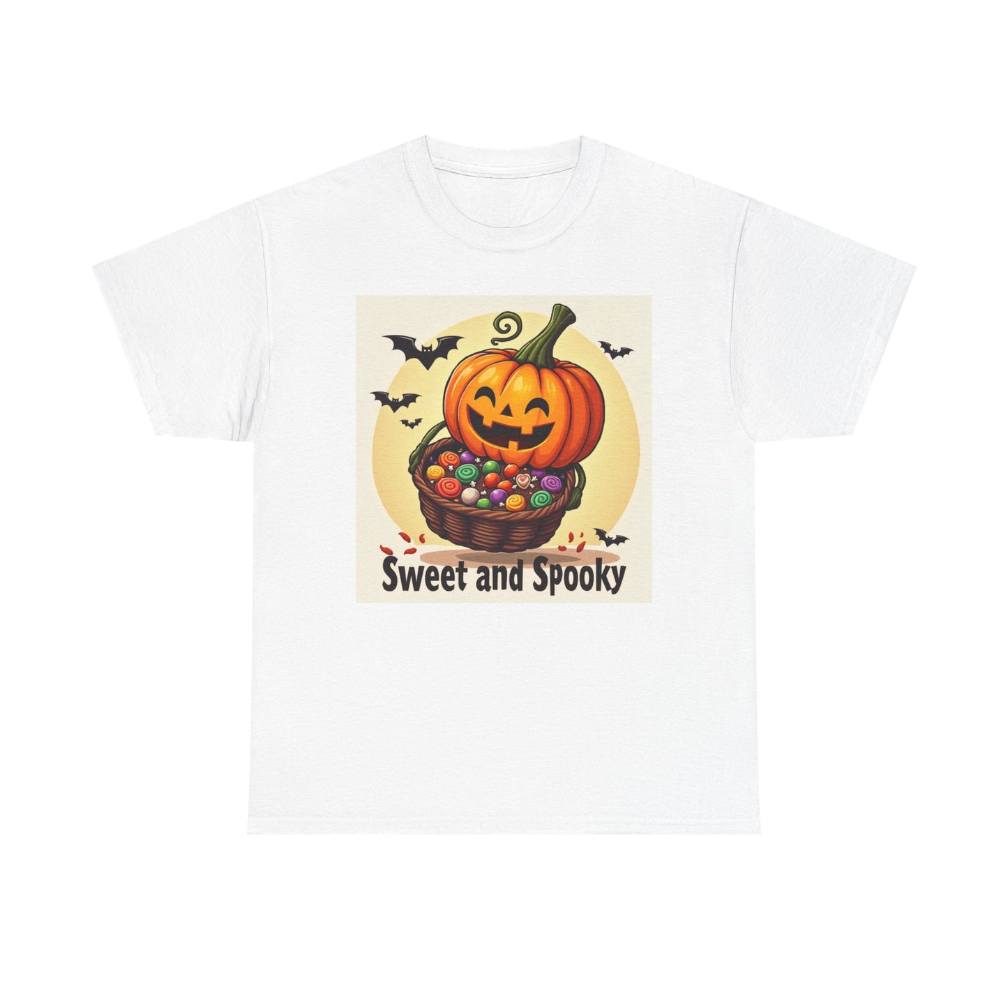 Novelty Tee Sweet and Spooky Pumpkin Tee - Perfect for Halloween, Fall Festivities, Family Gatherings, Casual Wear, Gifts