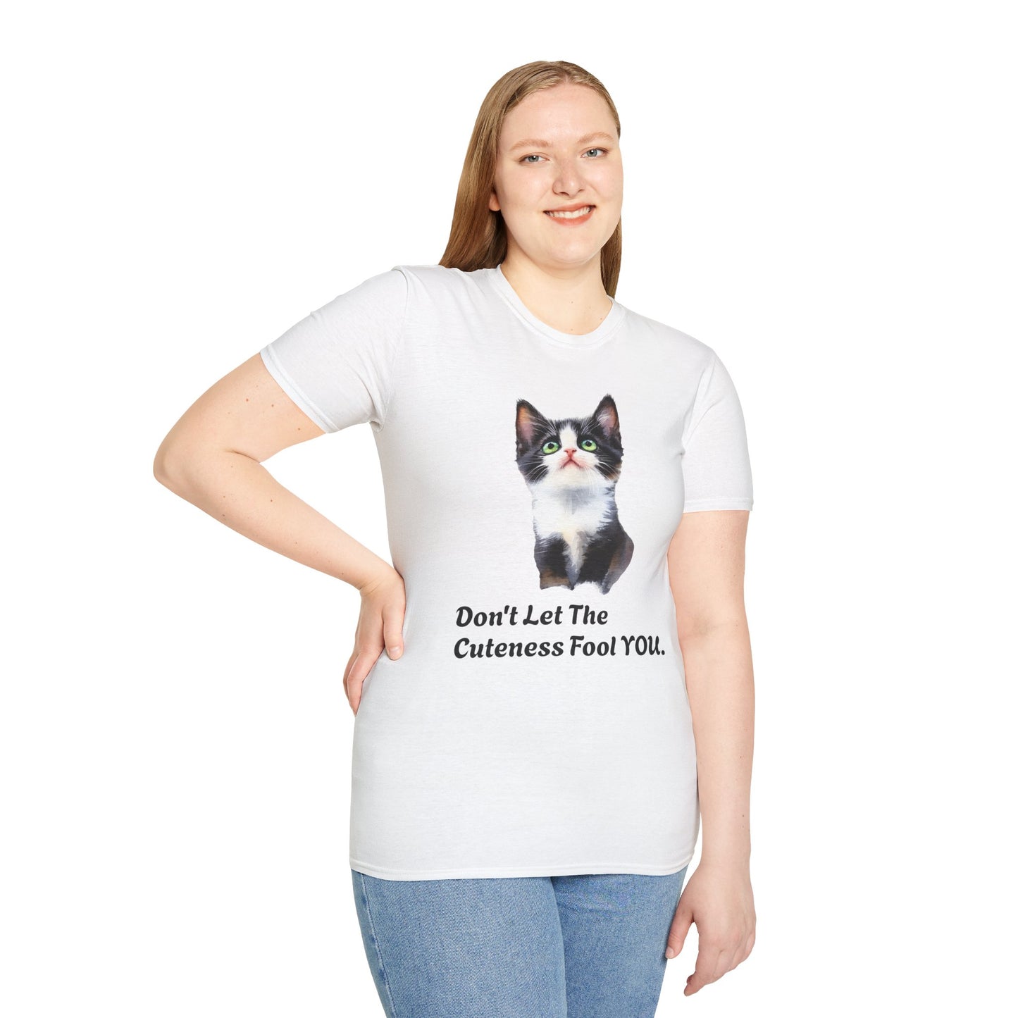 Cute Cat Graphic T-Shirt, Fun Cat Tee, Gift for Cat Lovers, Pet Owner Apparel, Casual Wear, Birthday Gift Idea