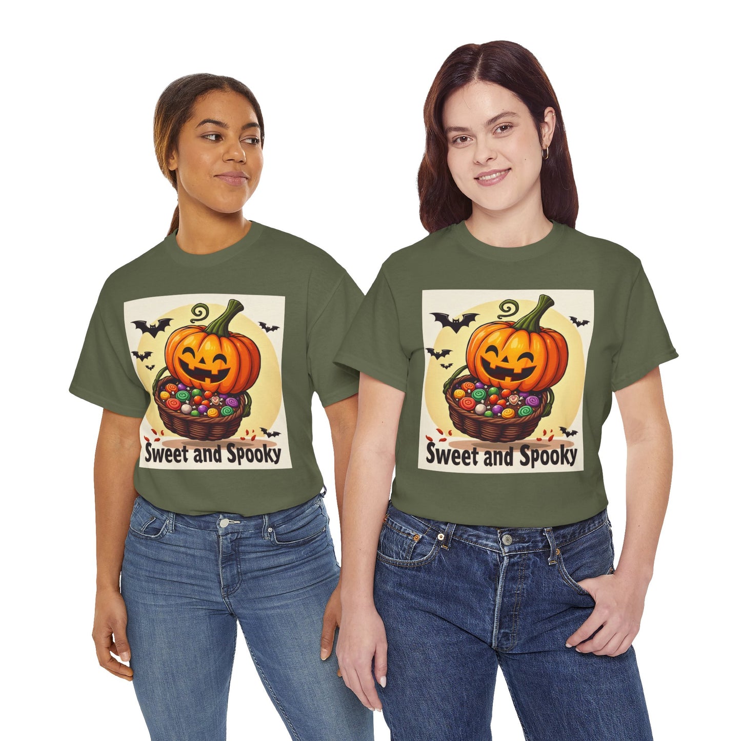 Sweet and Spooky Halloween Tee, Unisex Cotton Shirt for Fall, Pumpkin Lover's Gift, Trick or Treat Top, Halloween Party Wear