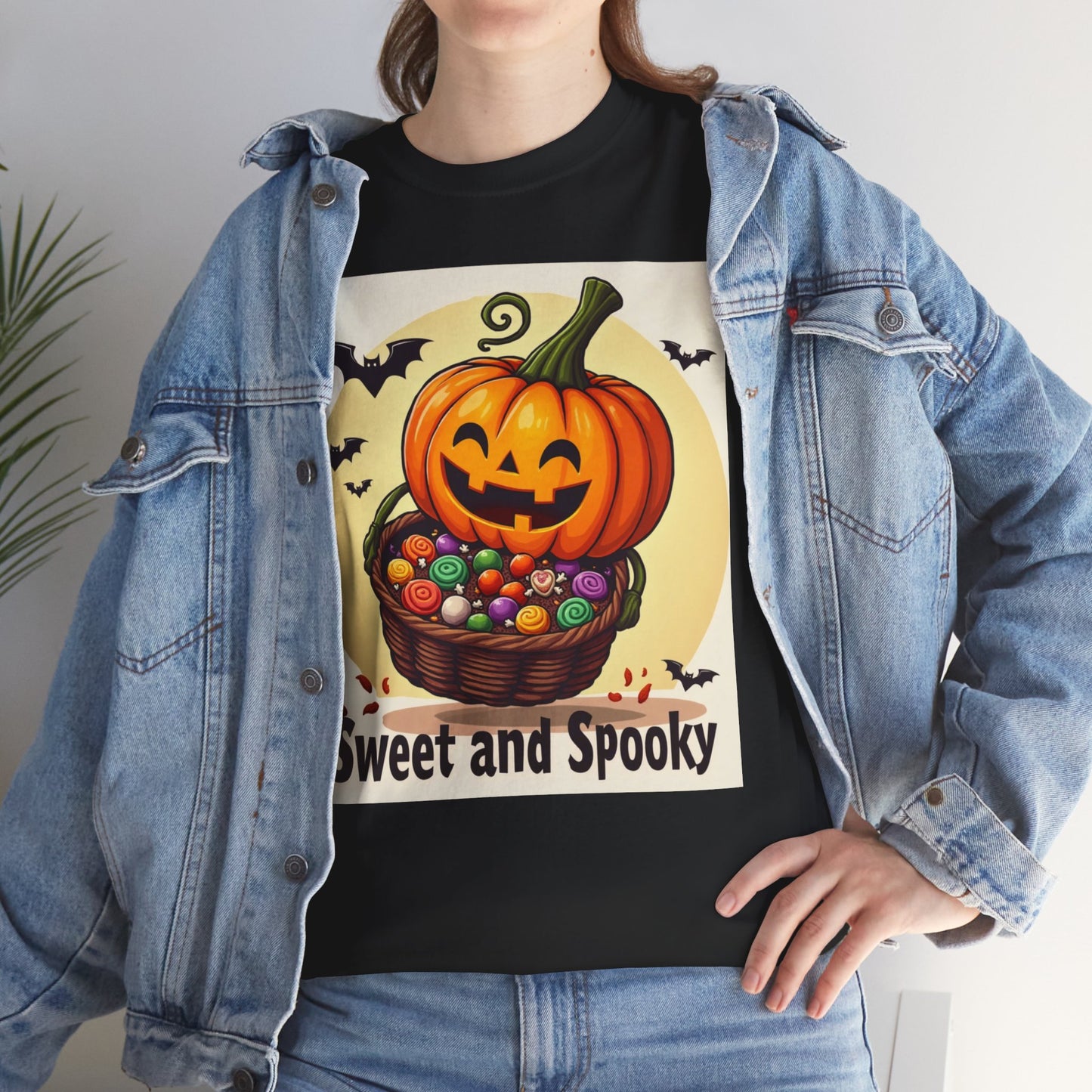 Sweet and Spooky Halloween Tee, Unisex Cotton Shirt for Fall, Pumpkin Lover's Gift, Trick or Treat Top, Halloween Party Wear