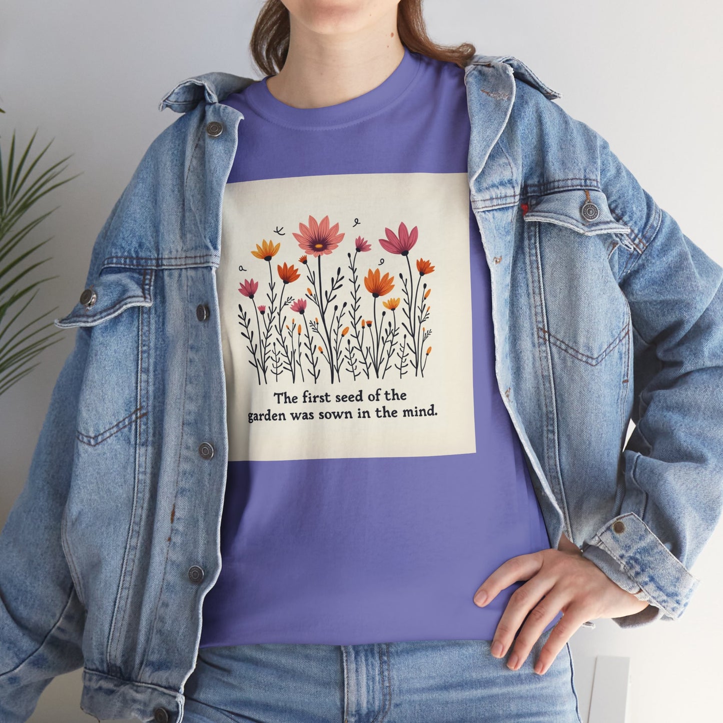 Floral Garden Inspiration Tee, Nature Lover Gift, Bohemian Style Shirt, Mindfulness Apparel, Spring Fashion, Unisex T-Shirt