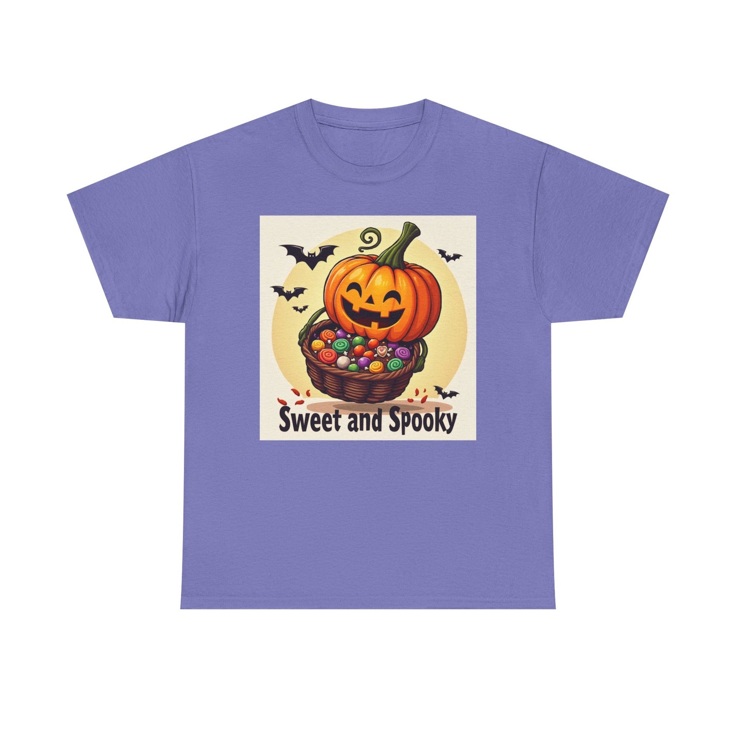 Novelty Tee Sweet and Spooky Pumpkin Tee - Perfect for Halloween, Fall Festivities, Family Gatherings, Casual Wear, Gifts