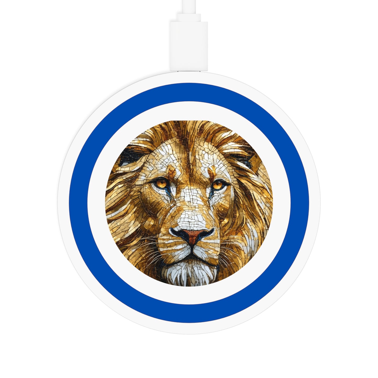 Lion Design Wireless Charging Pad, Stylish Tech Gift, Desk Accessory, Animal Lover Gift, Home Office Decor