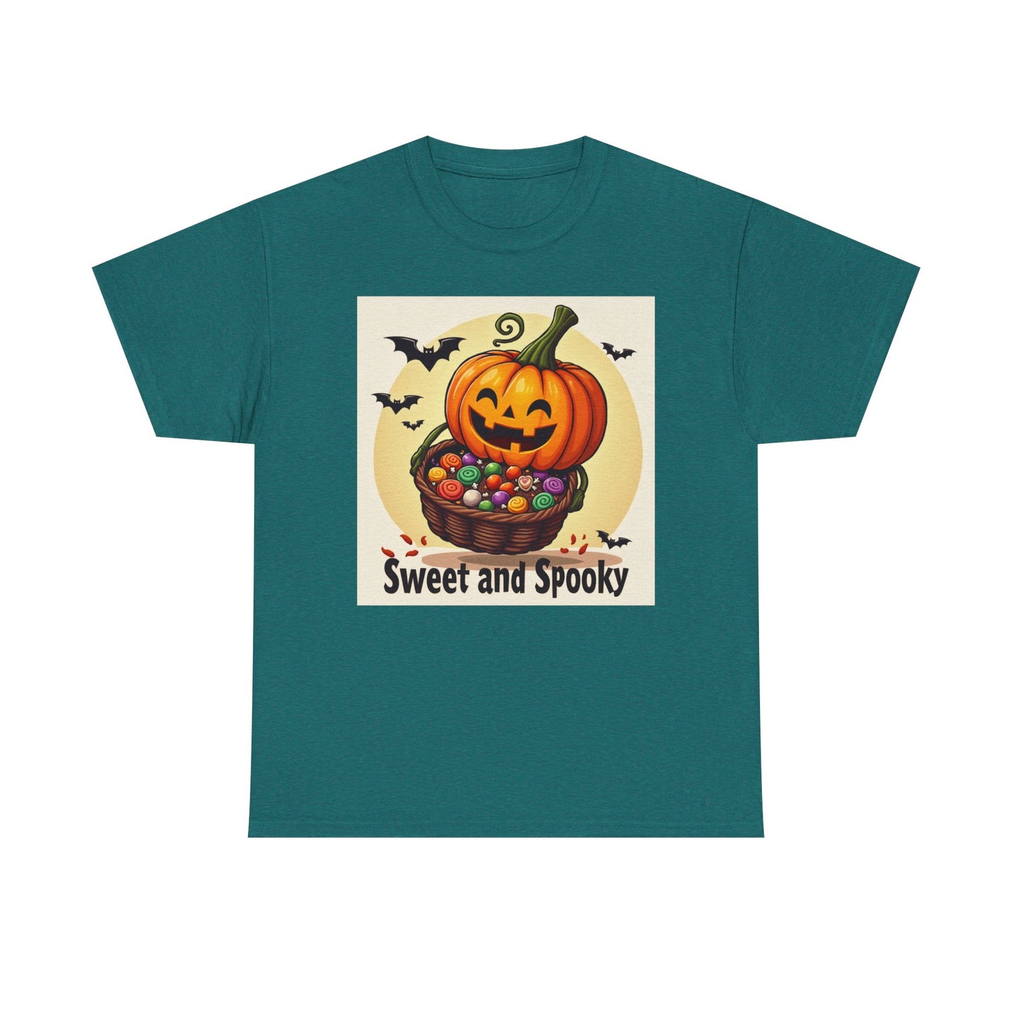 Novelty Tee Sweet and Spooky Pumpkin Tee - Perfect for Halloween, Fall Festivities, Family Gatherings, Casual Wear, Gifts