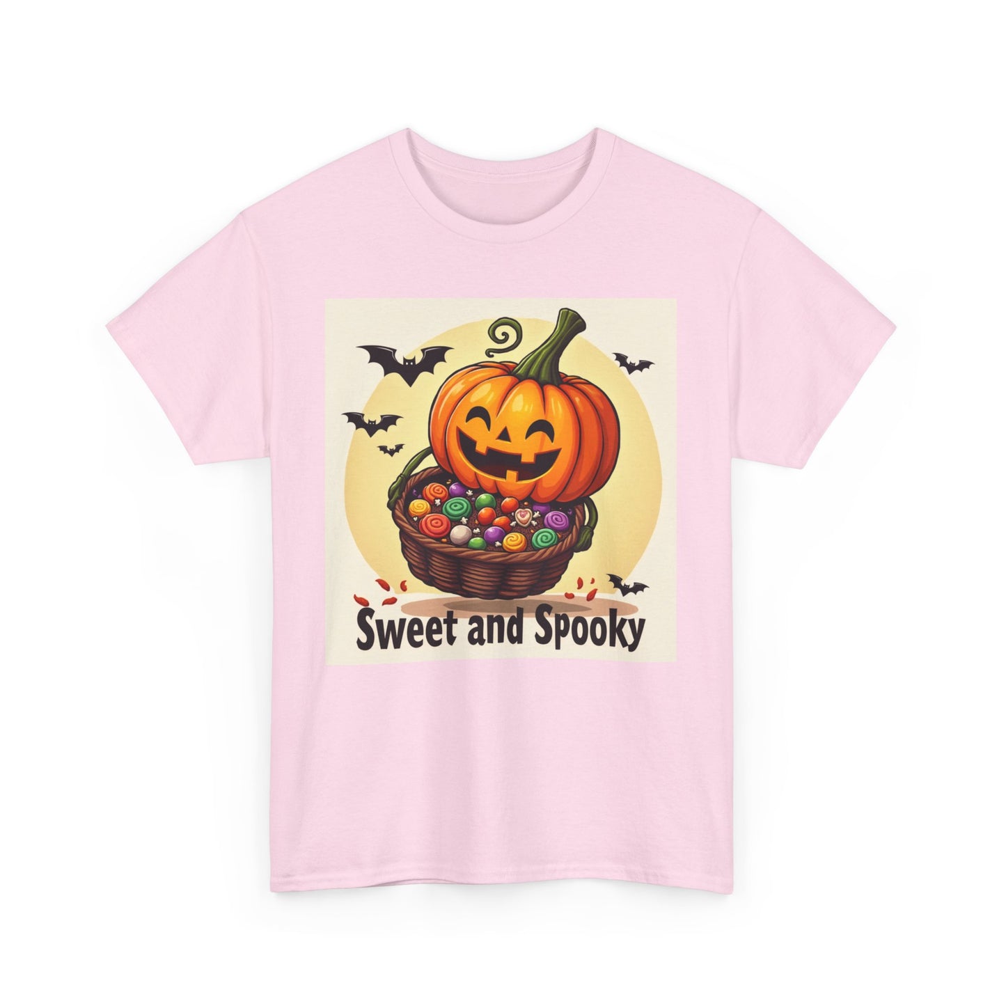 Novelty Tee Sweet and Spooky Pumpkin Tee - Perfect for Halloween, Fall Festivities, Family Gatherings, Casual Wear, Gifts