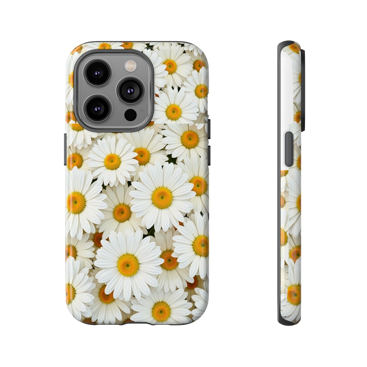 Floral Phone Case, Tough Cases, Daisy Pattern, Nature Lover Gift, Spring Accessory, Stylish Protection
