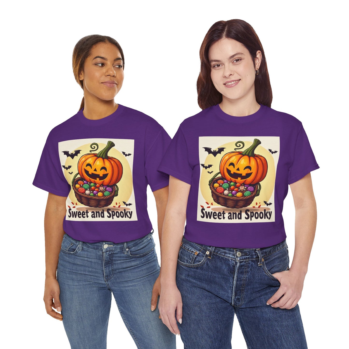 Sweet and Spooky Halloween Tee, Unisex Cotton Shirt for Fall, Pumpkin Lover's Gift, Trick or Treat Top, Halloween Party Wear