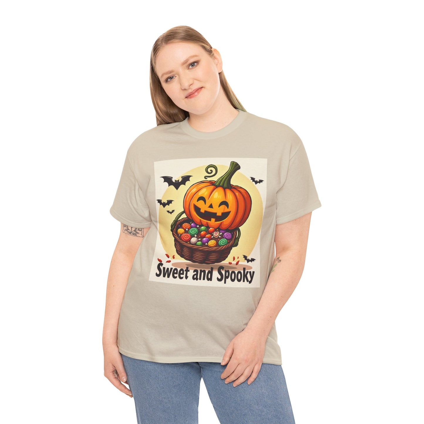 Sweet and Spooky Halloween Tee, Unisex Cotton Shirt for Fall, Pumpkin Lover's Gift, Trick or Treat Top, Halloween Party Wear