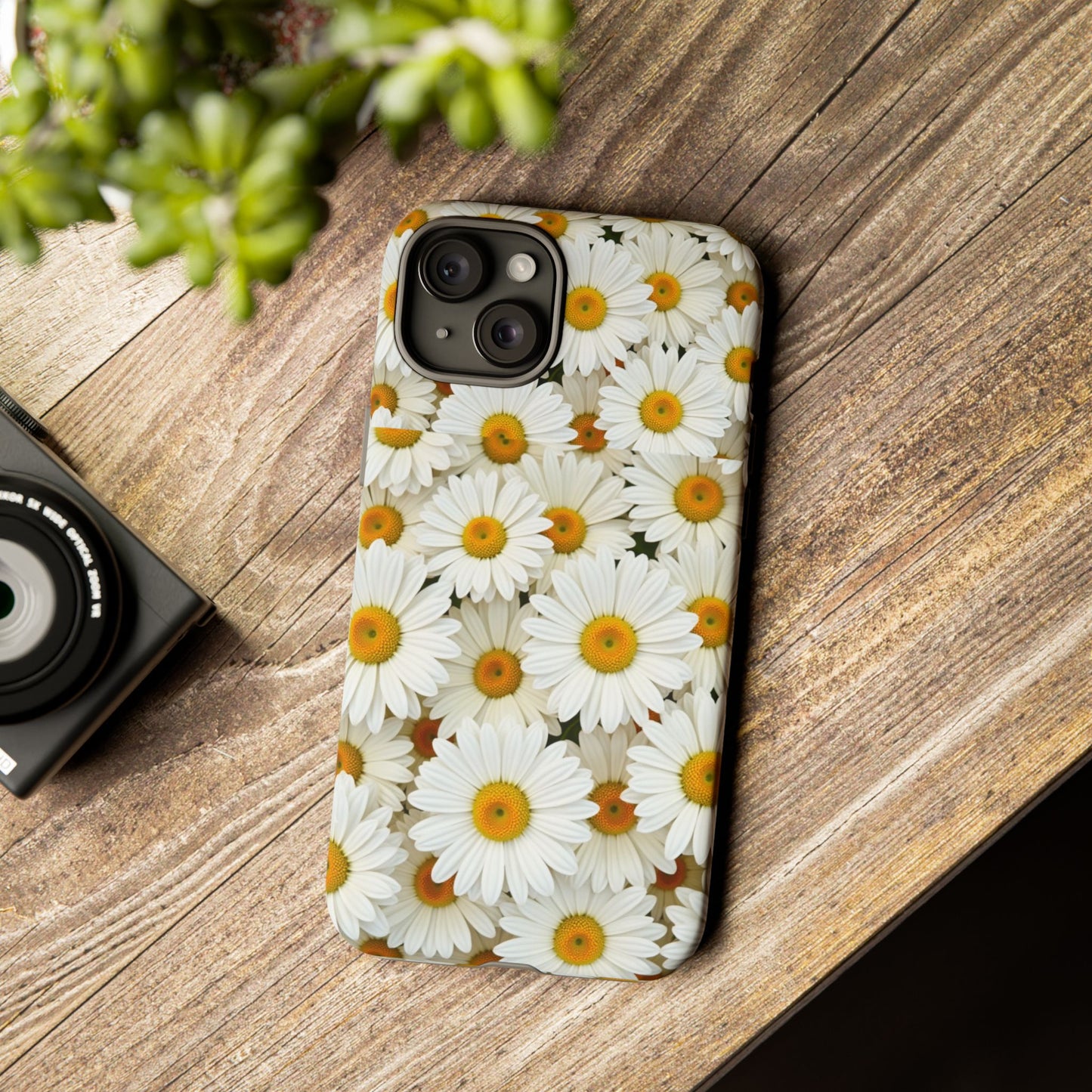 Floral Phone Case, Tough Cases, Daisy Pattern, Nature Lover Gift, Spring Accessory, Stylish Protection