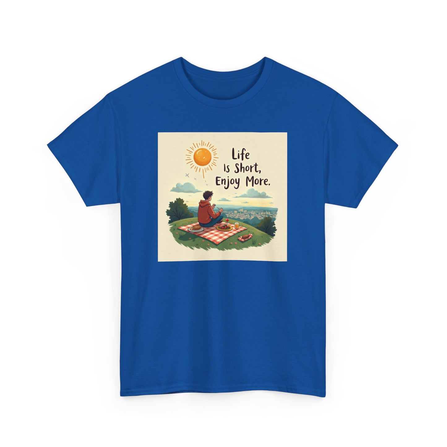 Life is Short Motivational Tee, Unisex Tee, Relaxation Shirt, Gift for Mindfulness, Inspirational Cotton T-Shirt