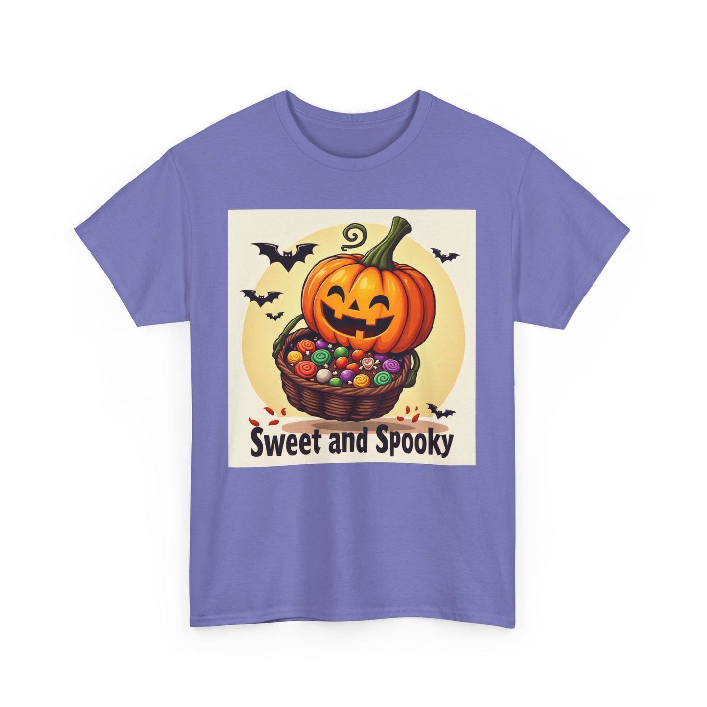 Novelty Tee Sweet and Spooky Pumpkin Tee - Perfect for Halloween, Fall Festivities, Family Gatherings, Casual Wear, Gifts