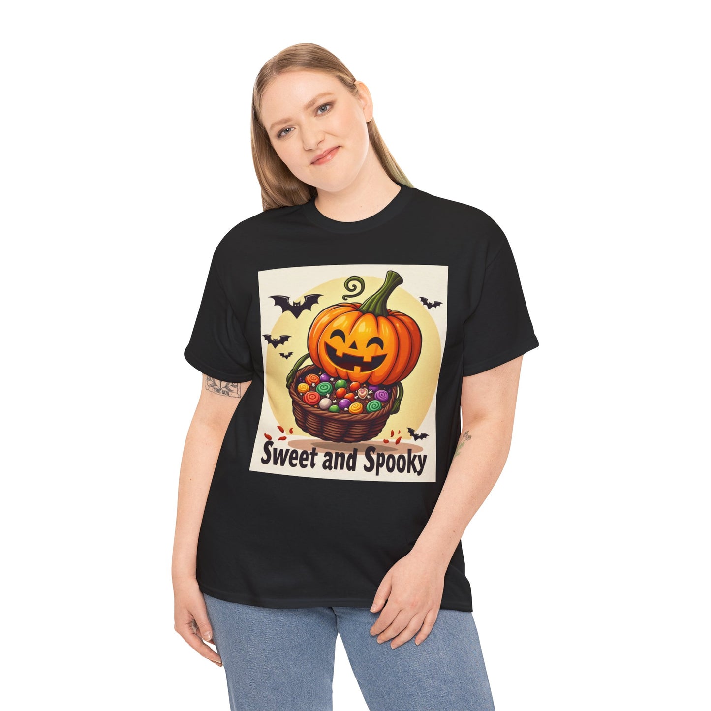 Sweet and Spooky Halloween Tee, Unisex Cotton Shirt for Fall, Pumpkin Lover's Gift, Trick or Treat Top, Halloween Party Wear
