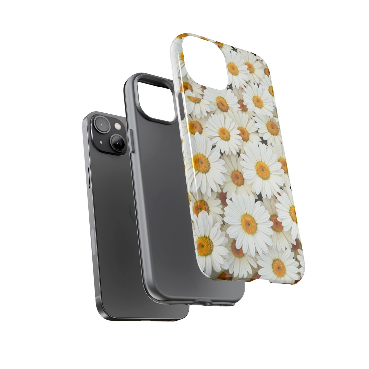 Floral Phone Case, Tough Cases, Daisy Pattern, Nature Lover Gift, Spring Accessory, Stylish Protection
