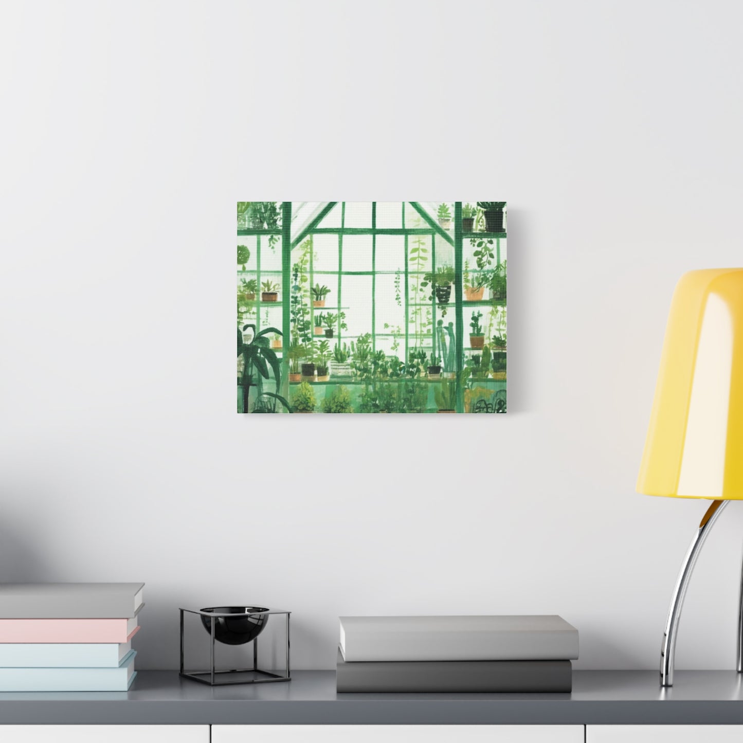 Greenhouse Wall Art, Plant Lover Decor, Botanical Canvas, Home Office Decoration, Eco-Friendly Gift Idea
