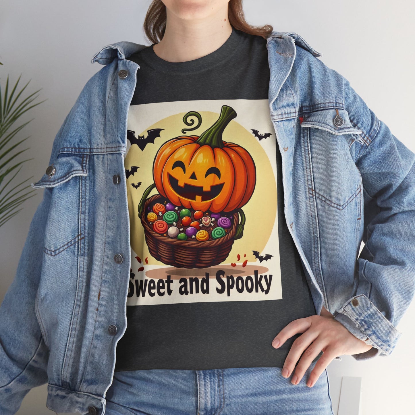 Sweet and Spooky Halloween Tee, Unisex Cotton Shirt for Fall, Pumpkin Lover's Gift, Trick or Treat Top, Halloween Party Wear
