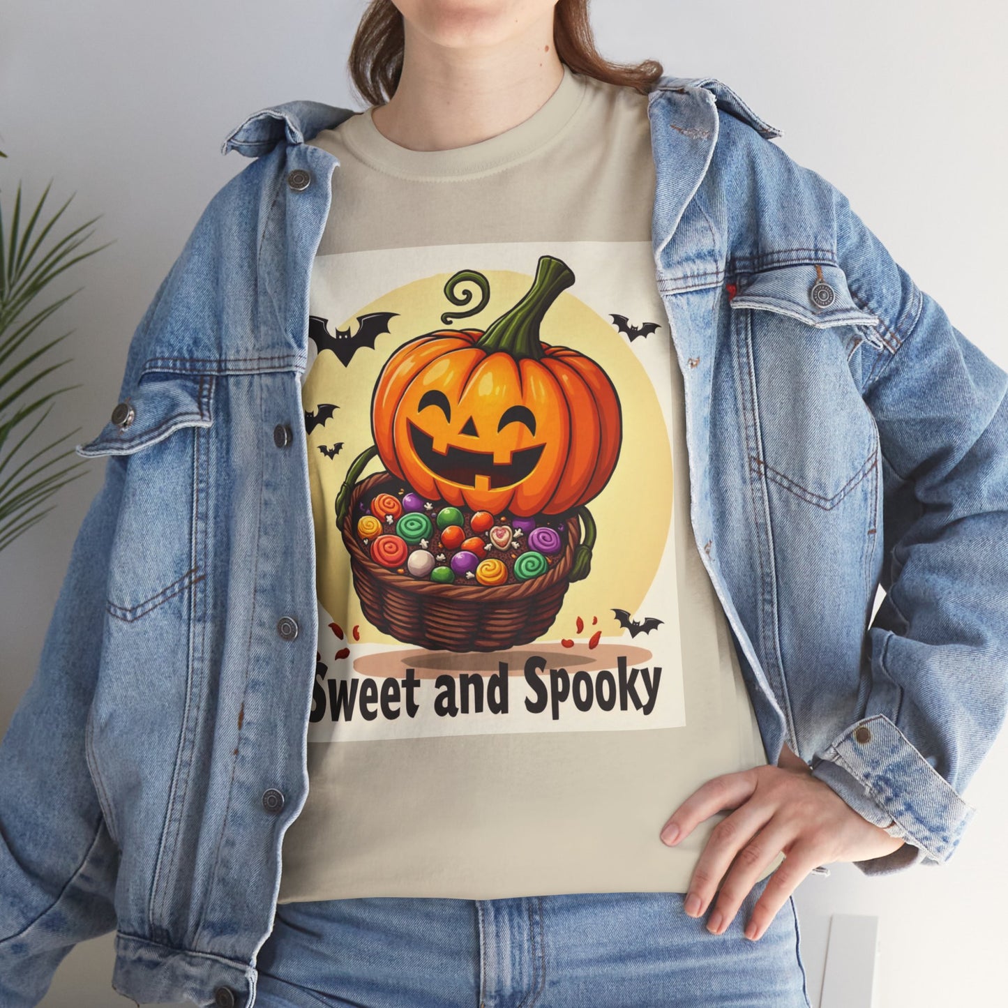 Sweet and Spooky Halloween Tee, Unisex Cotton Shirt for Fall, Pumpkin Lover's Gift, Trick or Treat Top, Halloween Party Wear