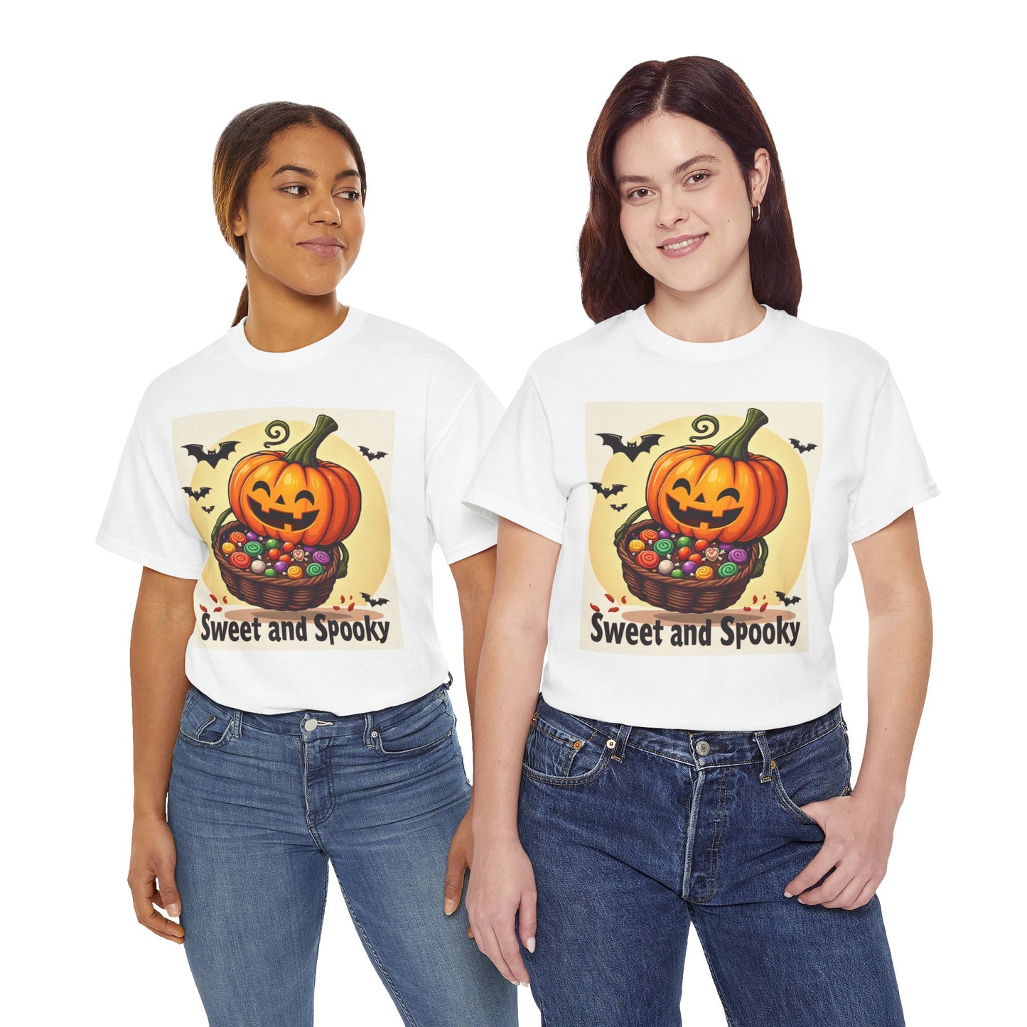 Sweet and Spooky Halloween Tee, Unisex Cotton Shirt for Fall, Pumpkin Lover's Gift, Trick or Treat Top, Halloween Party Wear