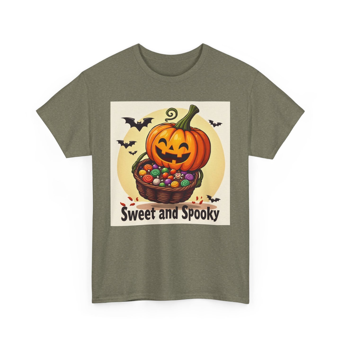 Novelty Tee Sweet and Spooky Pumpkin Tee - Perfect for Halloween, Fall Festivities, Family Gatherings, Casual Wear, Gifts