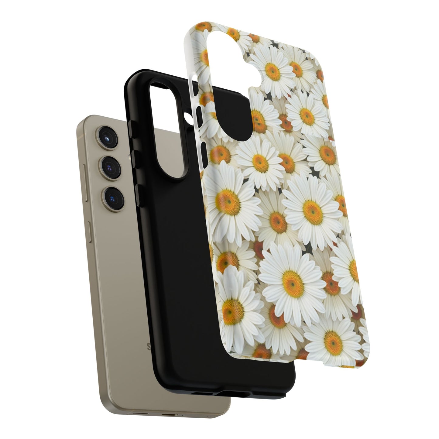 Floral Phone Case, Tough Cases, Daisy Pattern, Nature Lover Gift, Spring Accessory, Stylish Protection