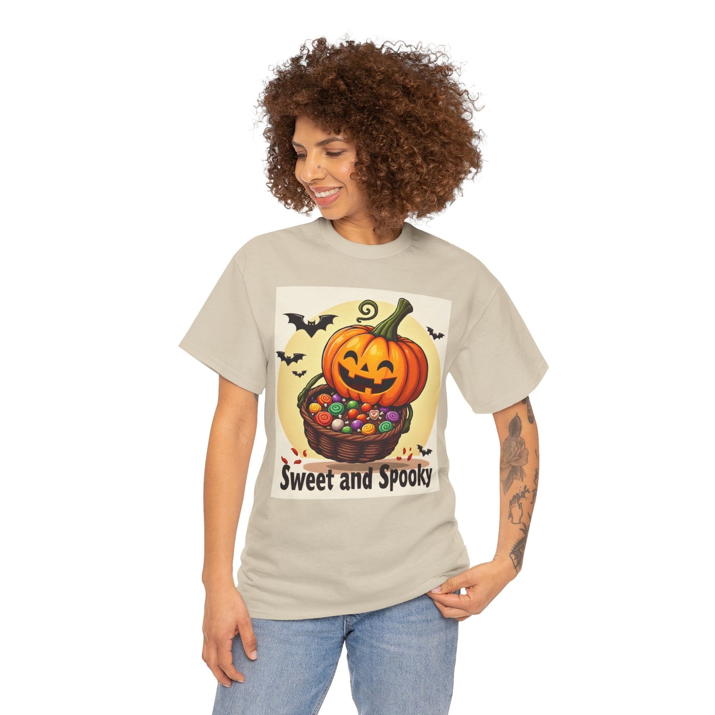 Sweet and Spooky Halloween Tee, Unisex Cotton Shirt for Fall, Pumpkin Lover's Gift, Trick or Treat Top, Halloween Party Wear