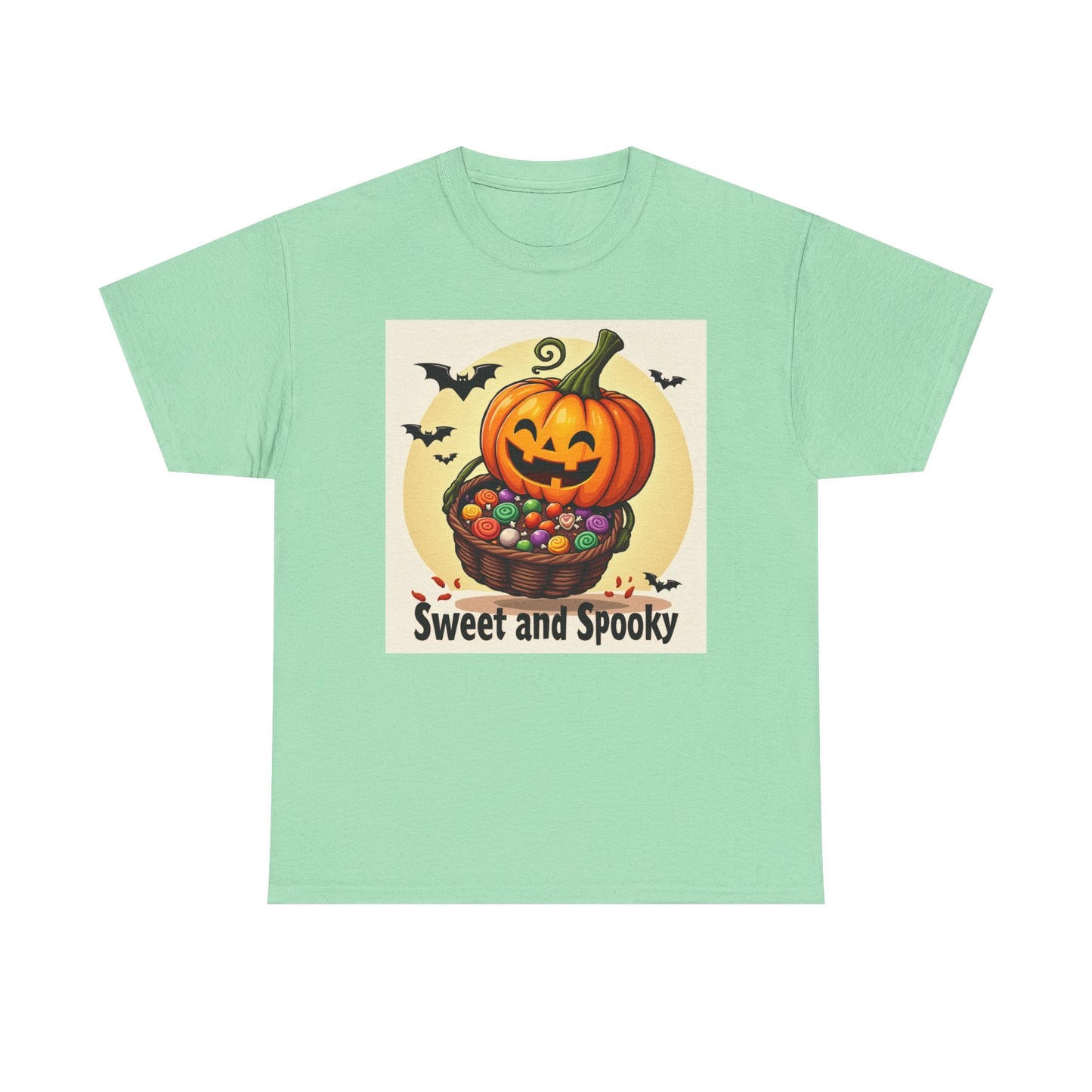 Novelty Tee Sweet and Spooky Pumpkin Tee - Perfect for Halloween, Fall Festivities, Family Gatherings, Casual Wear, Gifts