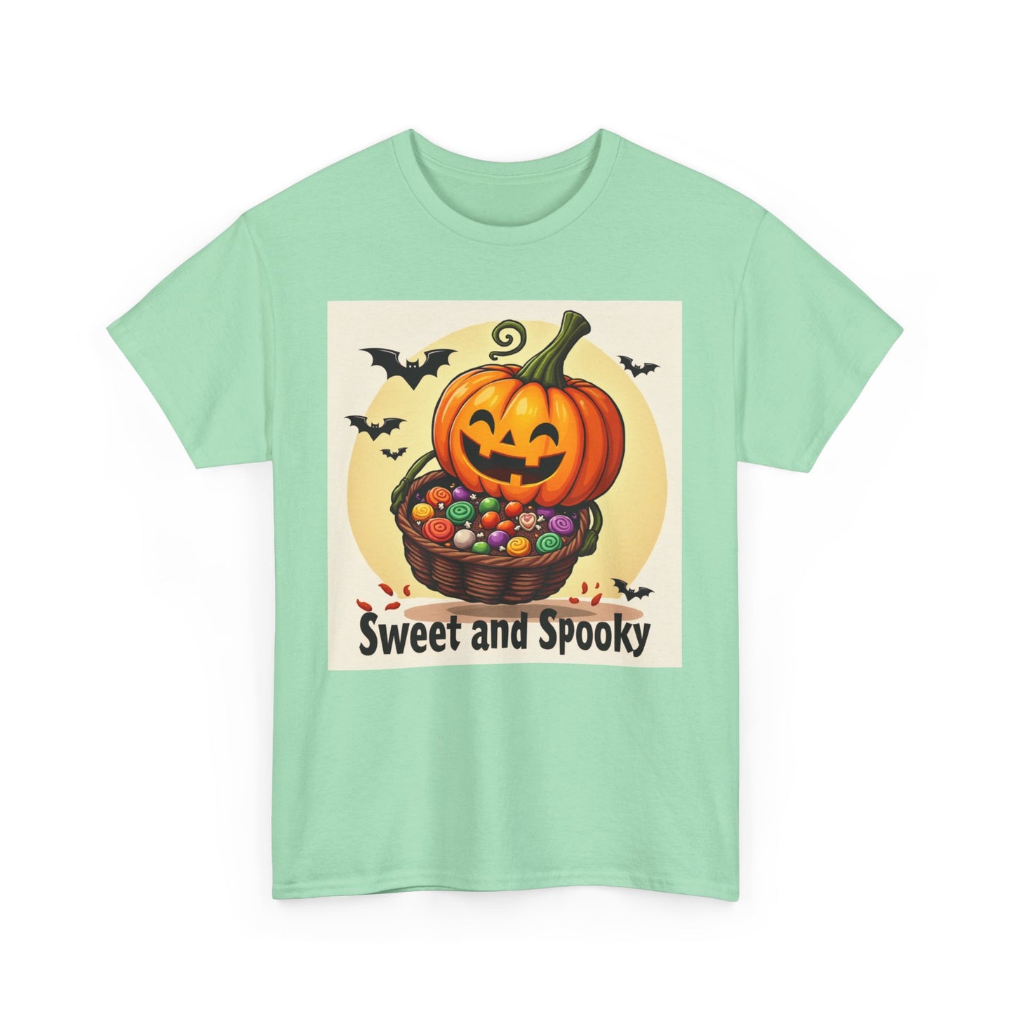 Novelty Tee Sweet and Spooky Pumpkin Tee - Perfect for Halloween, Fall Festivities, Family Gatherings, Casual Wear, Gifts