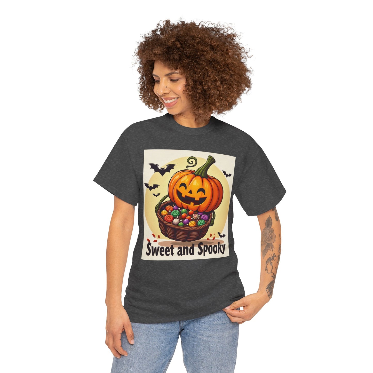 Sweet and Spooky Halloween Tee, Unisex Cotton Shirt for Fall, Pumpkin Lover's Gift, Trick or Treat Top, Halloween Party Wear
