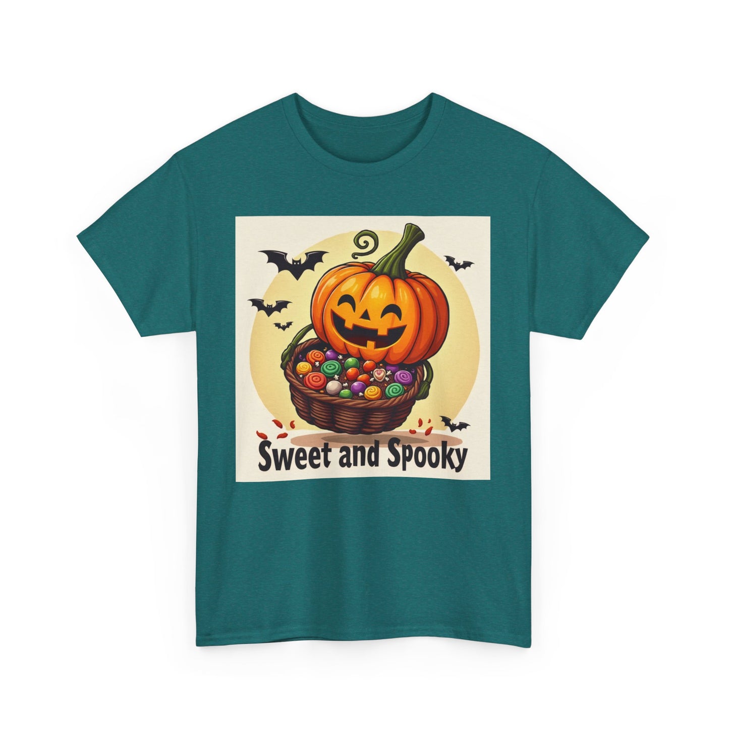 Novelty Tee Sweet and Spooky Pumpkin Tee - Perfect for Halloween, Fall Festivities, Family Gatherings, Casual Wear, Gifts
