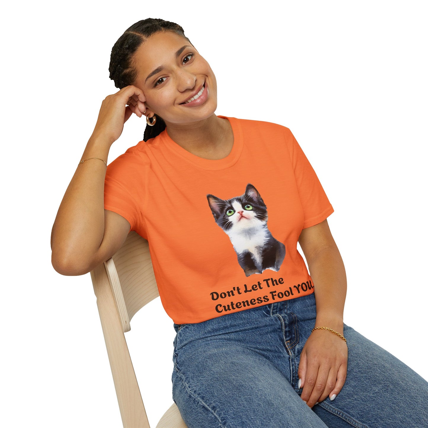 Cute Cat Graphic T-Shirt, Fun Cat Tee, Gift for Cat Lovers, Pet Owner Apparel, Casual Wear, Birthday Gift Idea