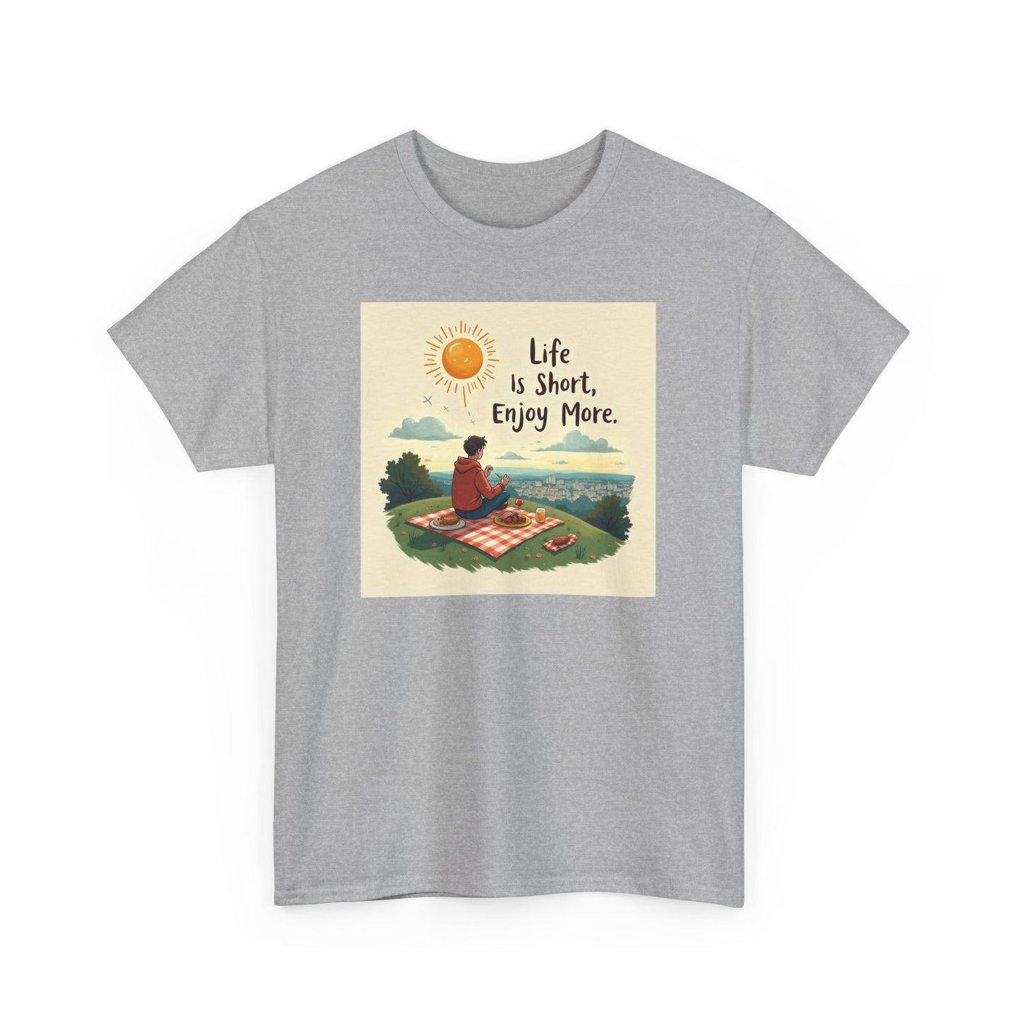Life is Short Motivational Tee, Unisex Tee, Relaxation Shirt, Gift for Mindfulness, Inspirational Cotton T-Shirt