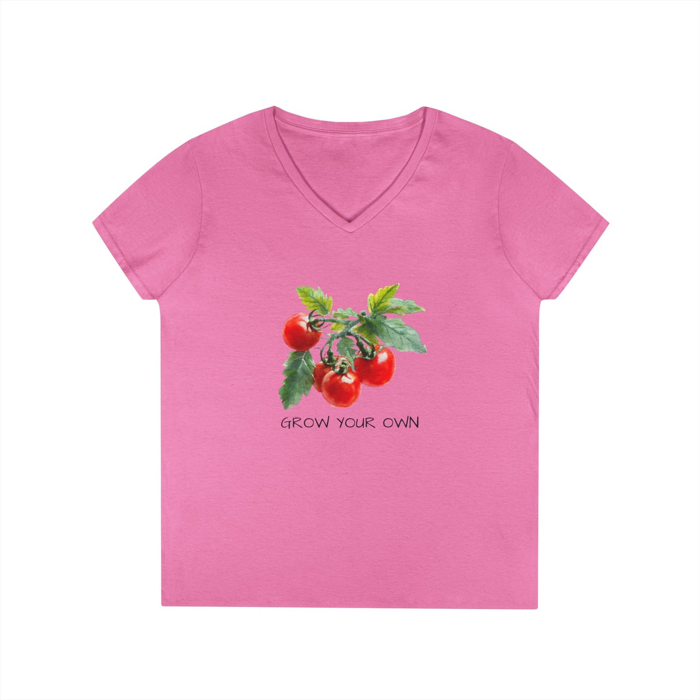 Ladies' V-Neck T-Shirt, Gardening Gift, Eco-Friendly Apparel, Plant Lover Shirt, Grow Your Own T-Shirt