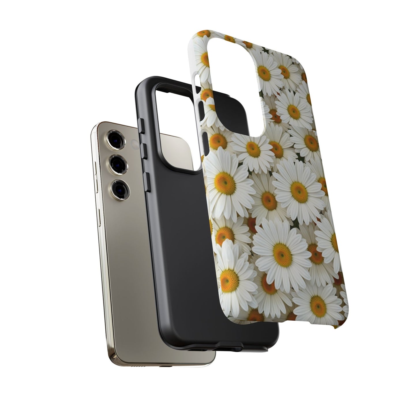 Floral Phone Case, Tough Cases, Daisy Pattern, Nature Lover Gift, Spring Accessory, Stylish Protection
