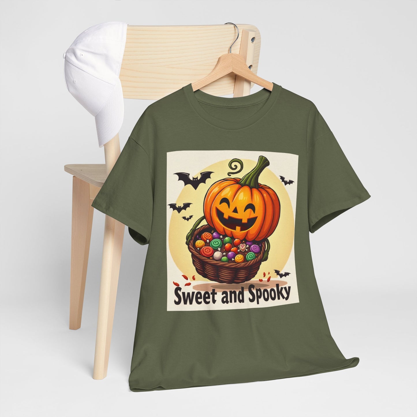 Sweet and Spooky Halloween Tee, Unisex Cotton Shirt for Fall, Pumpkin Lover's Gift, Trick or Treat Top, Halloween Party Wear