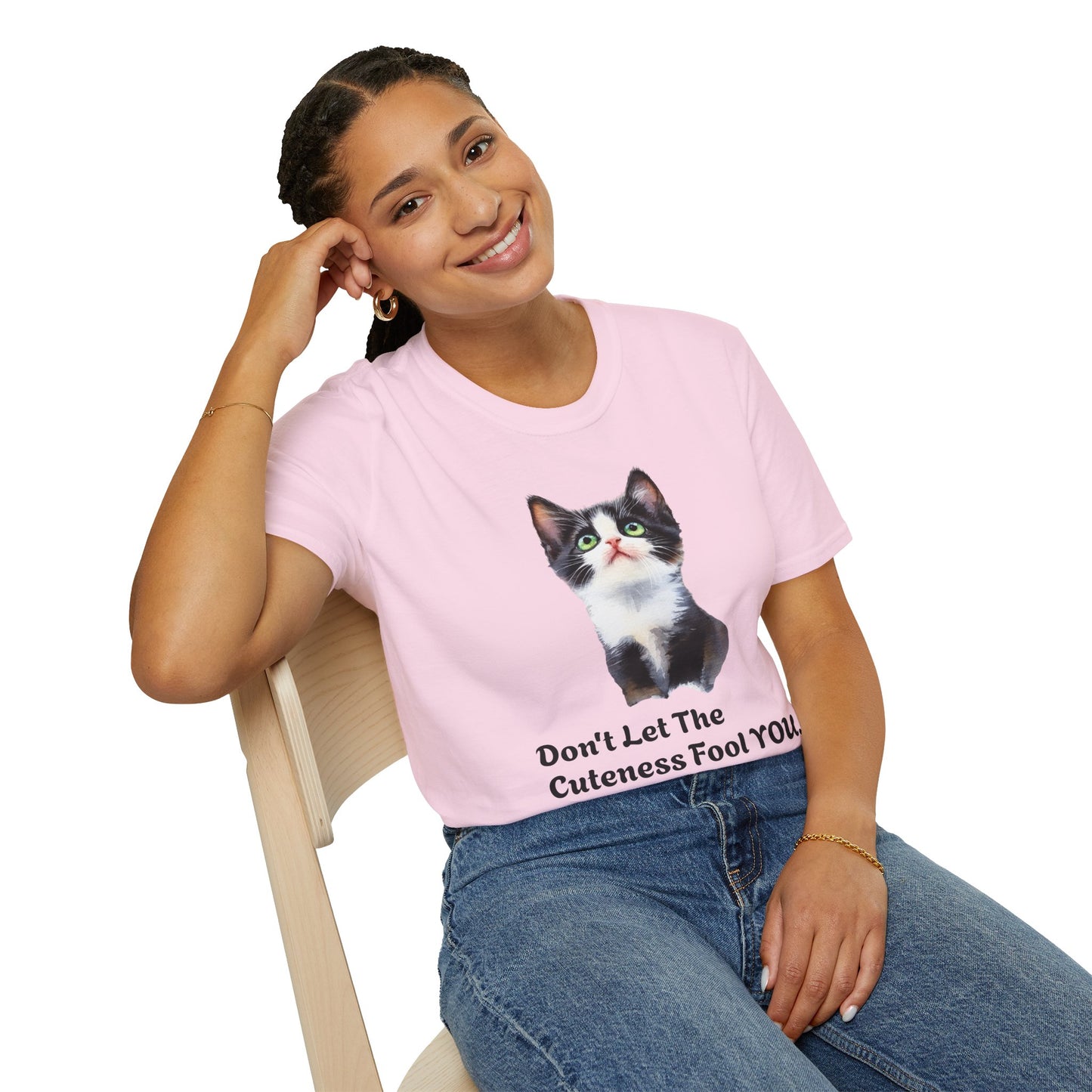 Cute Cat Graphic T-Shirt, Fun Cat Tee, Gift for Cat Lovers, Pet Owner Apparel, Casual Wear, Birthday Gift Idea