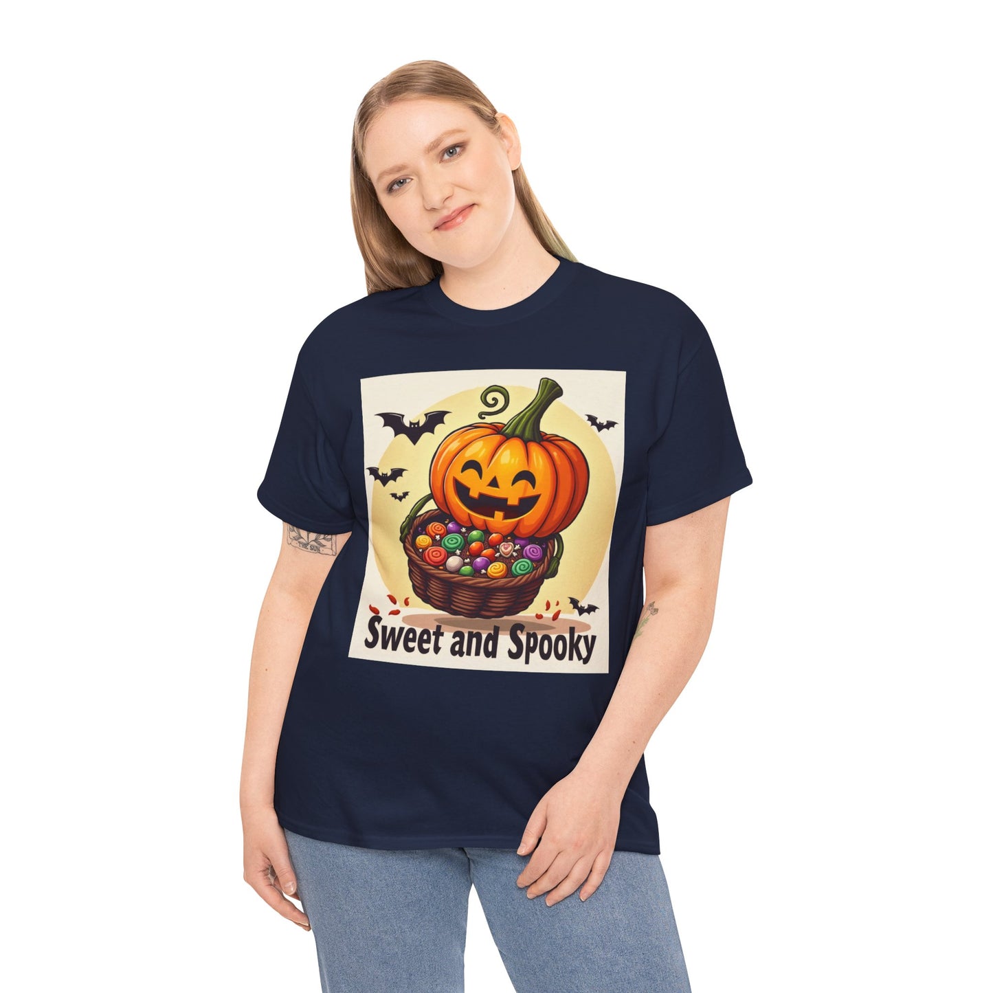 Sweet and Spooky Halloween Tee, Unisex Cotton Shirt for Fall, Pumpkin Lover's Gift, Trick or Treat Top, Halloween Party Wear