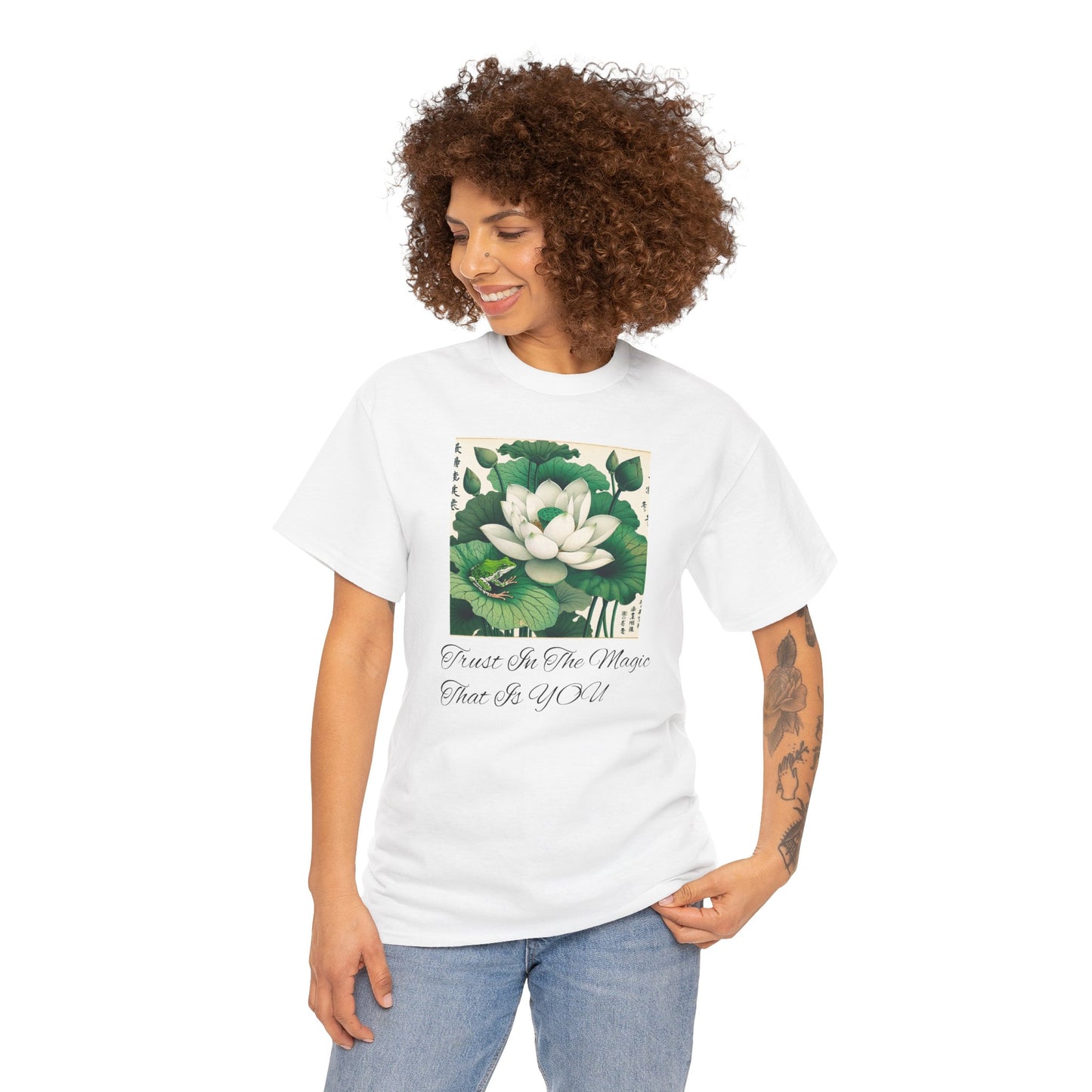 Lotus Flower Inspirational Tee - Mindfulness Shirt, Relaxed Summer Top, Unisex Gift, Yoga Apparel, Zen Fashion