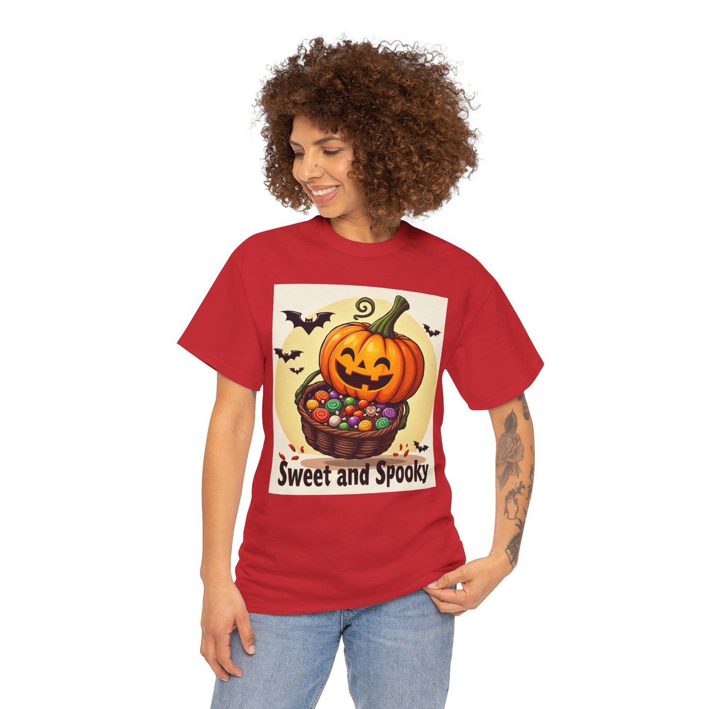 Sweet and Spooky Halloween Tee, Unisex Cotton Shirt for Fall, Pumpkin Lover's Gift, Trick or Treat Top, Halloween Party Wear